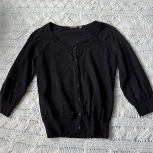 Halogen Classic Black Knit Cardigan